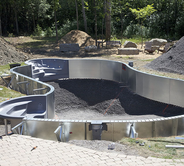 excavator pool digging