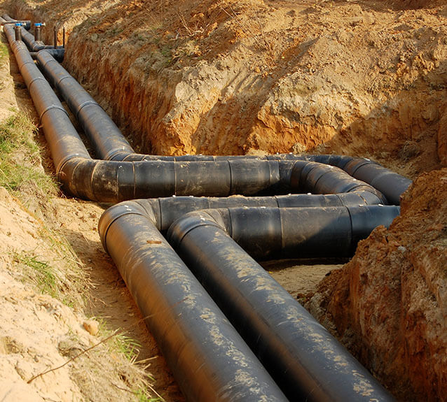 sewer and utility excavation